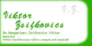 viktor zsifkovics business card